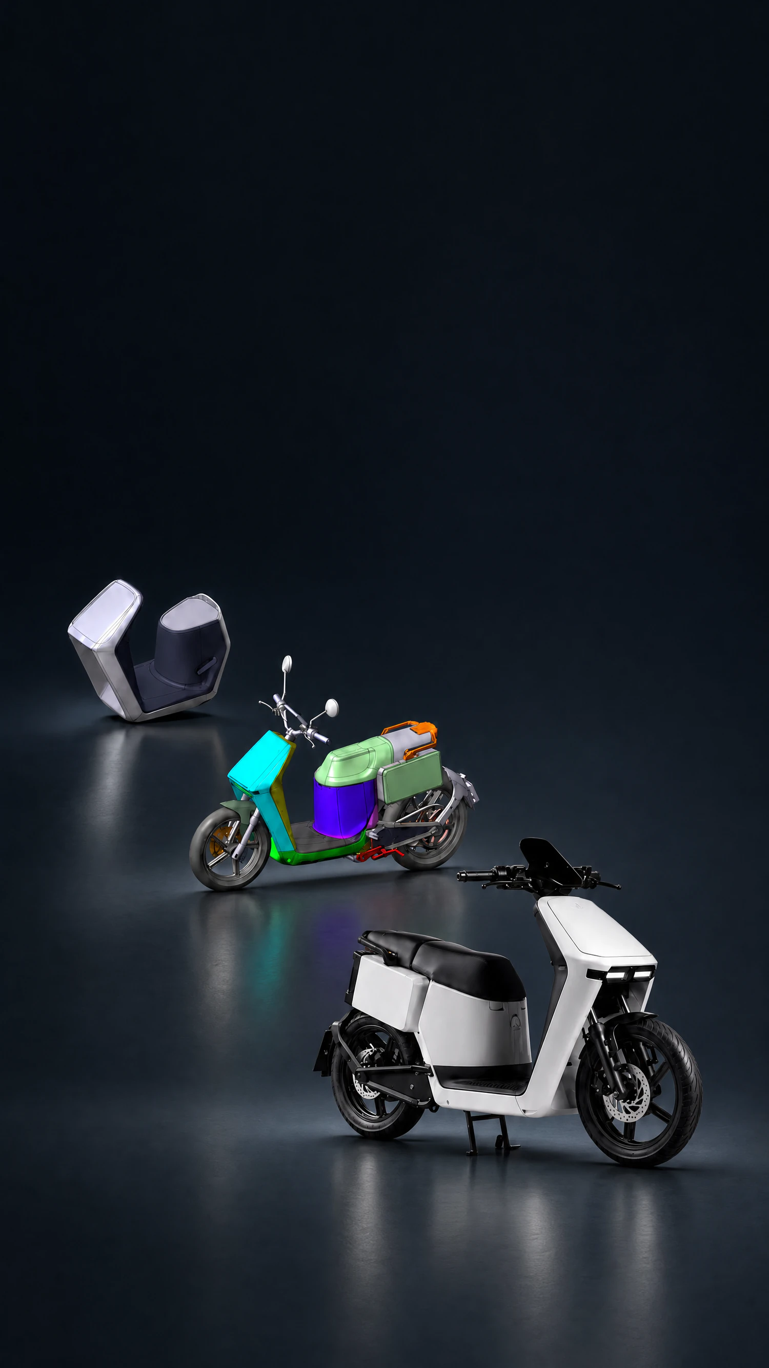 Il concept, i componenti e lo scooter finito