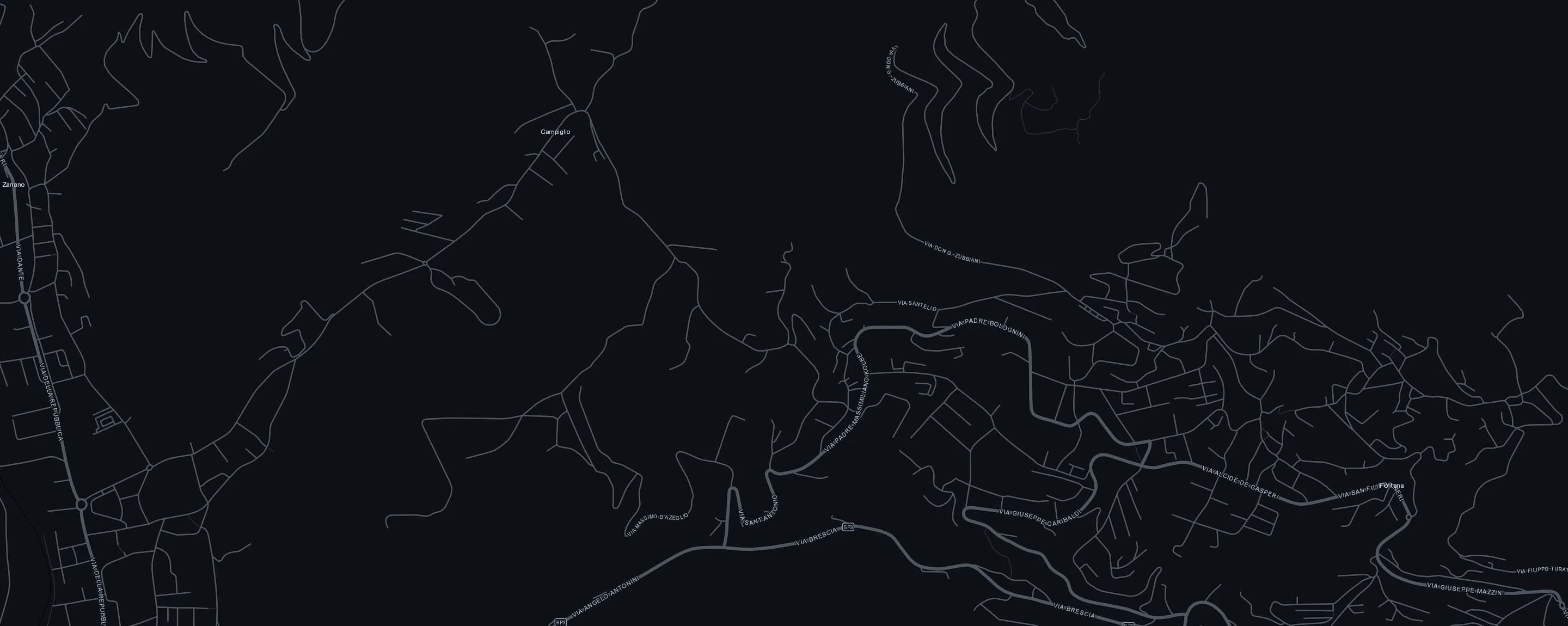 Lumezzane e la Val Gobbia viste dall'alto, con la sede di TF Lab segnata